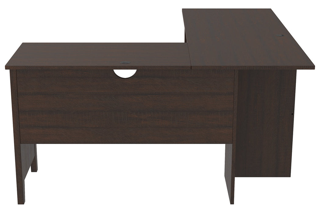 Camiburg Warm Brown 2-Piece Home Office Desk - SET | H283-34 | H283-34R - Vega Furniture