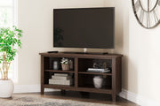Camiburg Warm Brown Corner TV Stand - W283-46 - Vega Furniture