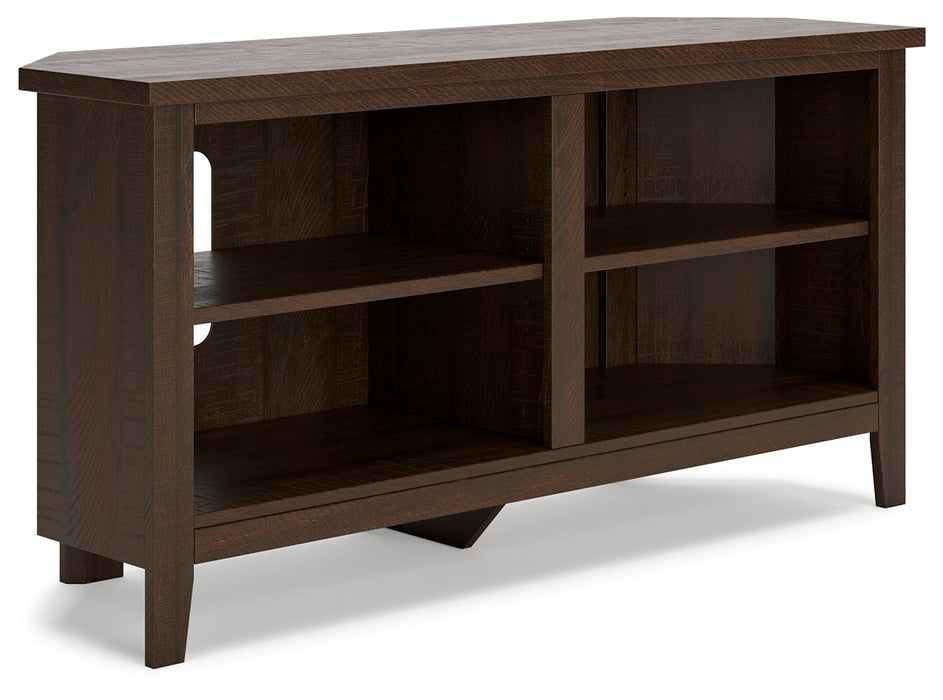 Camiburg Warm Brown Corner TV Stand - W283-46 - Vega Furniture