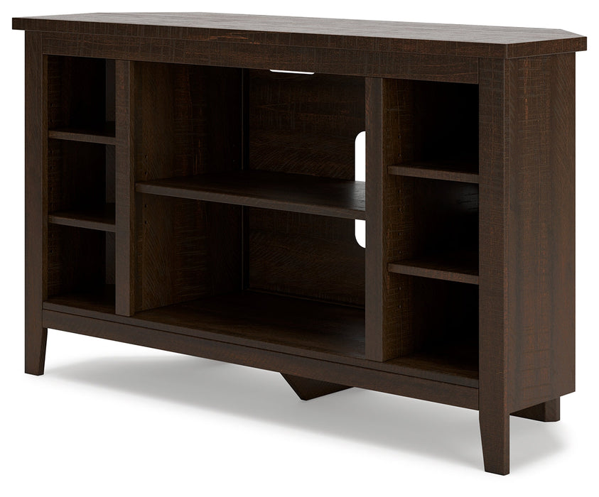 Camiburg Warm Brown Corner TV Stand - W283-67 - Vega Furniture