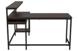 Camiburg Warm Brown Home Office L-Desk with Storage - H283-24 - Vega Furniture