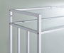 Cara Chrome Rectangular Glass Bar Cart - 181382 - Vega Furniture