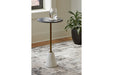 Caramont Black/White/Gold Finish Accent Table - A4000540 - Vega Furniture