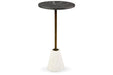 Caramont Black/White/Gold Finish Accent Table - A4000540 - Vega Furniture