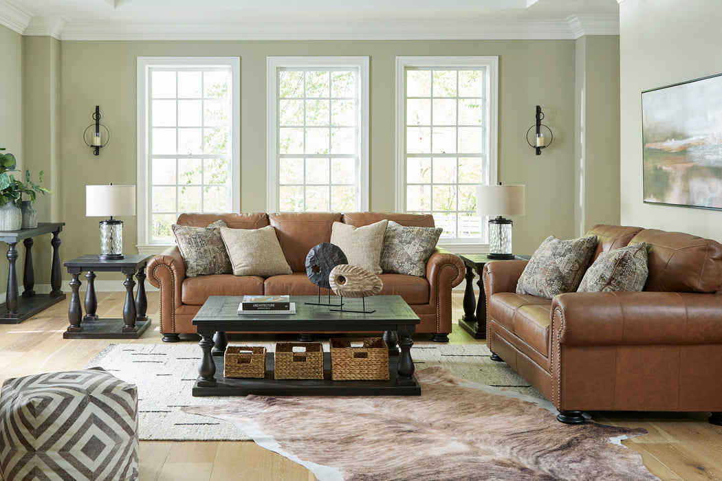 Carianna Caramel Leather Living Room Set - SET | 5760438 | 5760435 - Vega Furniture
