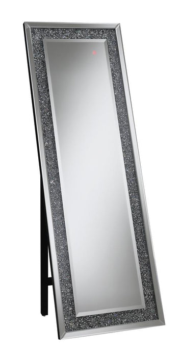 Carisi Silver Rectangular Standing Mirror with LED Lighting - 961427 - Vega Furniture