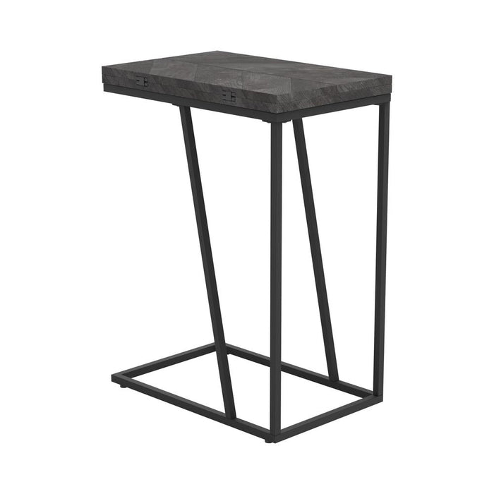 Carly Gray Expandable Chevron Rectangular Accent Table - 931156 - Vega Furniture