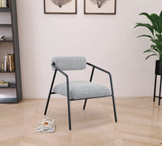 Carly Grey Boucle Fabric Accent Chair - 552Grey - Vega Furniture