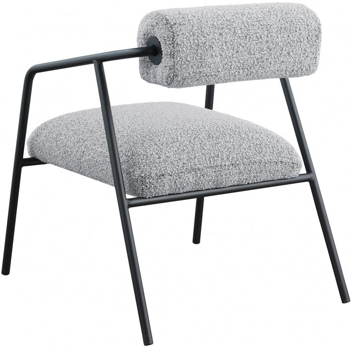 Carly Grey Boucle Fabric Accent Chair - 552Grey - Vega Furniture