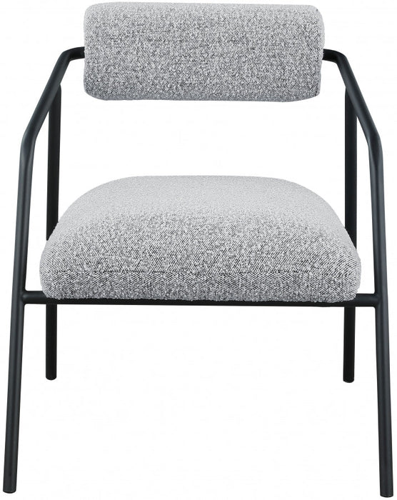 Carly Grey Boucle Fabric Accent Chair - 552Grey - Vega Furniture