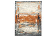 Carmely Gray/White/Orange Wall Art - A8000357 - Vega Furniture