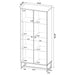 Carolyn Rustic Oak/Gunmetal 2-Door Accent Cabinet - 959640 - Vega Furniture