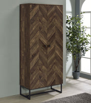 Carolyn Rustic Oak/Gunmetal 2-Door Accent Cabinet - 959640 - Vega Furniture