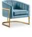 Carter Aqua Velvet Accent Chair - 515Aqua - Vega Furniture