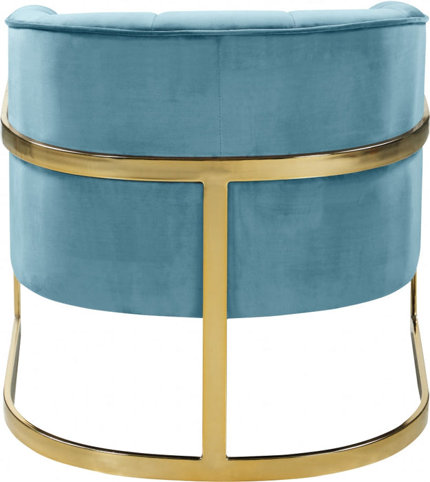 Carter Aqua Velvet Accent Chair - 515Aqua - Vega Furniture