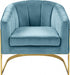 Carter Aqua Velvet Accent Chair - 515Aqua - Vega Furniture