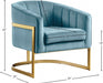 Carter Aqua Velvet Accent Chair - 515Aqua - Vega Furniture