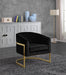 Carter Black Velvet Accent Chair - 515Black - Vega Furniture