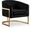 Carter Black Velvet Accent Chair - 515Black - Vega Furniture