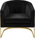 Carter Black Velvet Accent Chair - 515Black - Vega Furniture