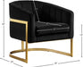 Carter Black Velvet Accent Chair - 515Black - Vega Furniture