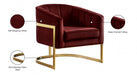 Carter Burgundy Velvet Accent Chair - 515Burg - Vega Furniture