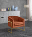 Carter Cognac Velvet Accent Chair - 515Cognac - Vega Furniture