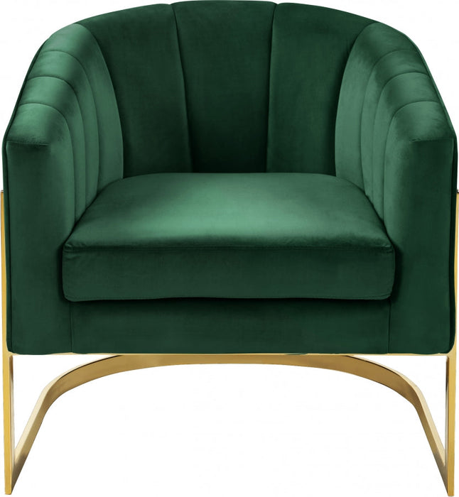 Carter Green Velvet Accent Chair - 515Green - Vega Furniture