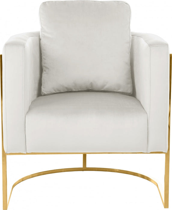 Casa Cream Velvet Chair - 692Cream-C - Vega Furniture