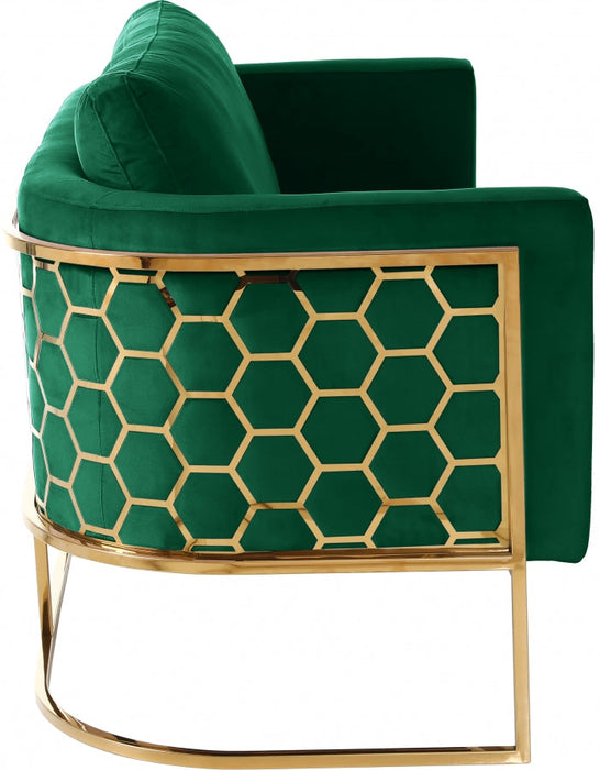 Casa Green Velvet Loveseat - 692Green-L - Vega Furniture