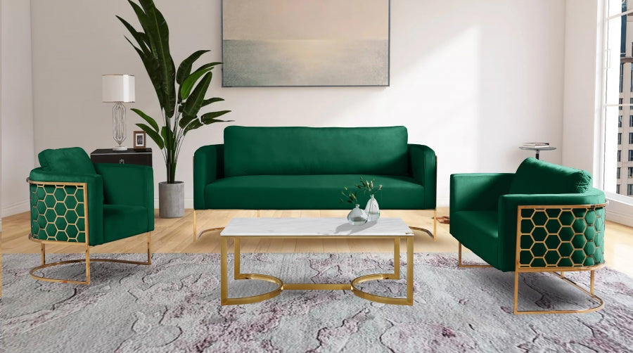 Casa Green Velvet Loveseat - 692Green-L - Vega Furniture