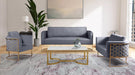 Casa Grey Velvet Sofa - 692Grey-S - Vega Furniture