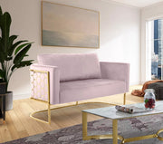 Casa Pink Velvet Loveseat - 692Pink-L - Vega Furniture