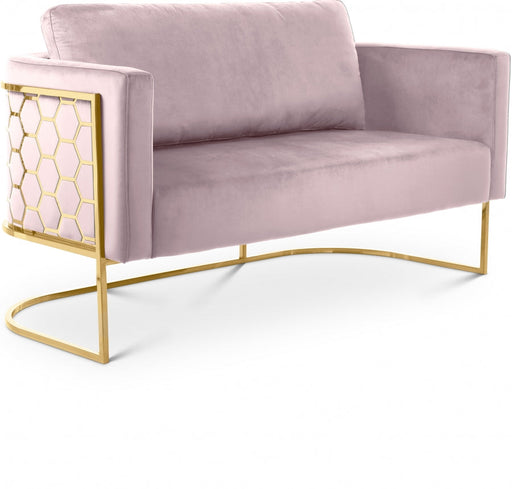 Casa Pink Velvet Loveseat - 692Pink-L - Vega Furniture