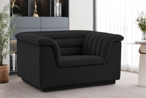 Cascade Boucle Fabric Chair Black - 191Black-C - Vega Furniture