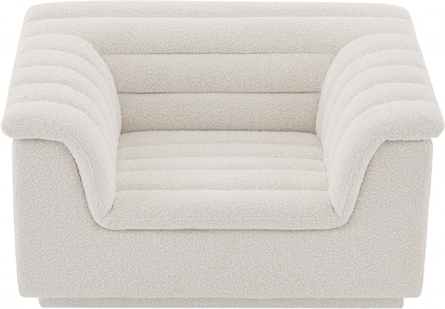 Cascade Boucle Fabric Chair Cream - 191Cream-C - Vega Furniture