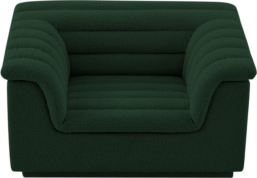 Cascade Boucle Fabric Chair Green - 191Green-C - Vega Furniture