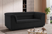 Cascade Boucle Fabric Loveseat Black - 191Black-L - Vega Furniture