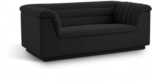 Cascade Boucle Fabric Loveseat Black - 191Black-L - Vega Furniture