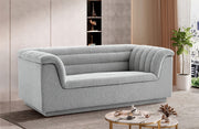 Cascade Boucle Fabric Loveseat Grey - 191Grey-L - Vega Furniture