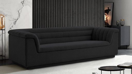 Cascade Boucle Fabric Sofa Black - 191Black-S - Vega Furniture