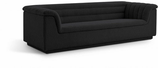 Cascade Boucle Fabric Sofa Black - 191Black-S - Vega Furniture