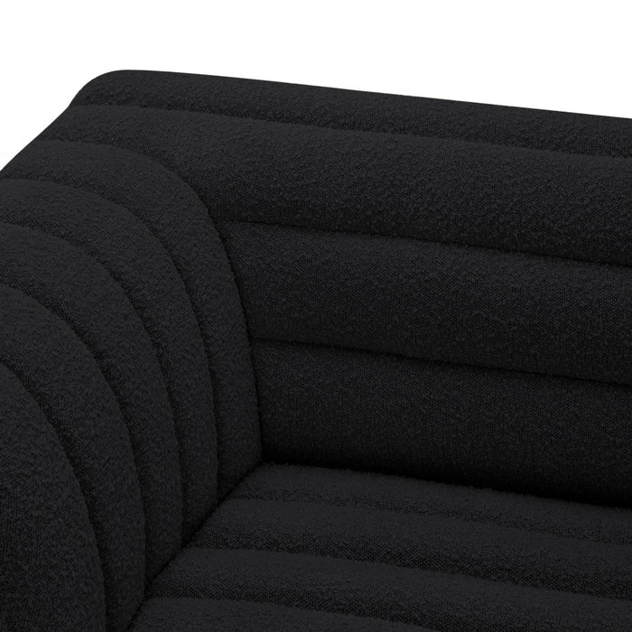 Cascade Boucle Fabric Sofa Black - 193Black-S119 - Vega Furniture