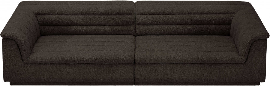 Cascade Boucle Fabric Sofa Brown - 193Brown-S119 - Vega Furniture