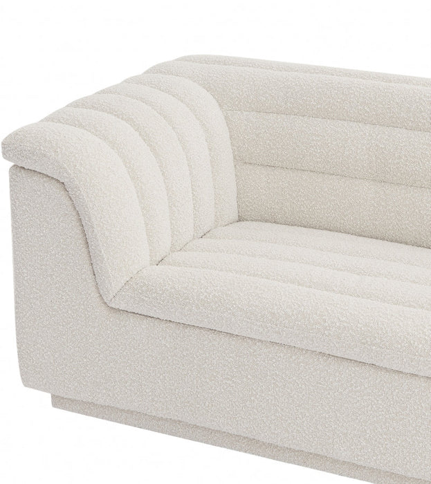 Cascade Boucle Fabric Sofa Cream - 191Cream-S - Vega Furniture