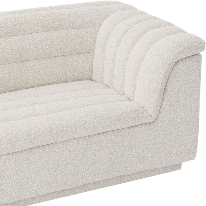 Cascade Boucle Fabric Sofa Cream - 191Cream-S - Vega Furniture