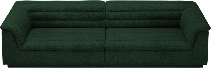 Cascade Boucle Fabric Sofa Green - 193Green-S119 - Vega Furniture