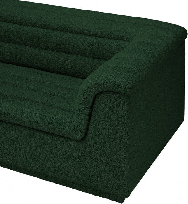 Cascade Boucle Fabric Sofa Green - 193Green-S119 - Vega Furniture