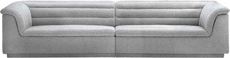 Cascade Boucle Fabric Sofa Grey - 193Grey-S119 - Vega Furniture