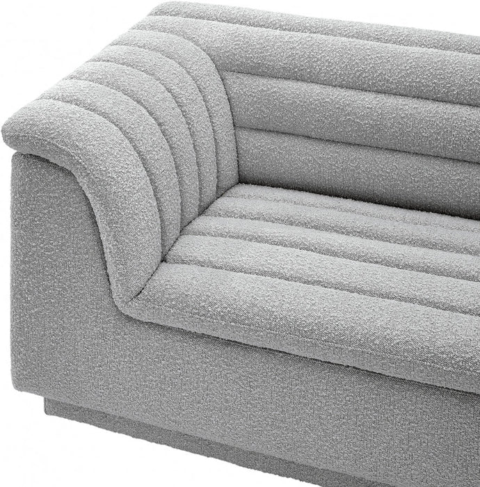 Cascade Boucle Fabric Sofa Grey - 193Grey-S119 - Vega Furniture